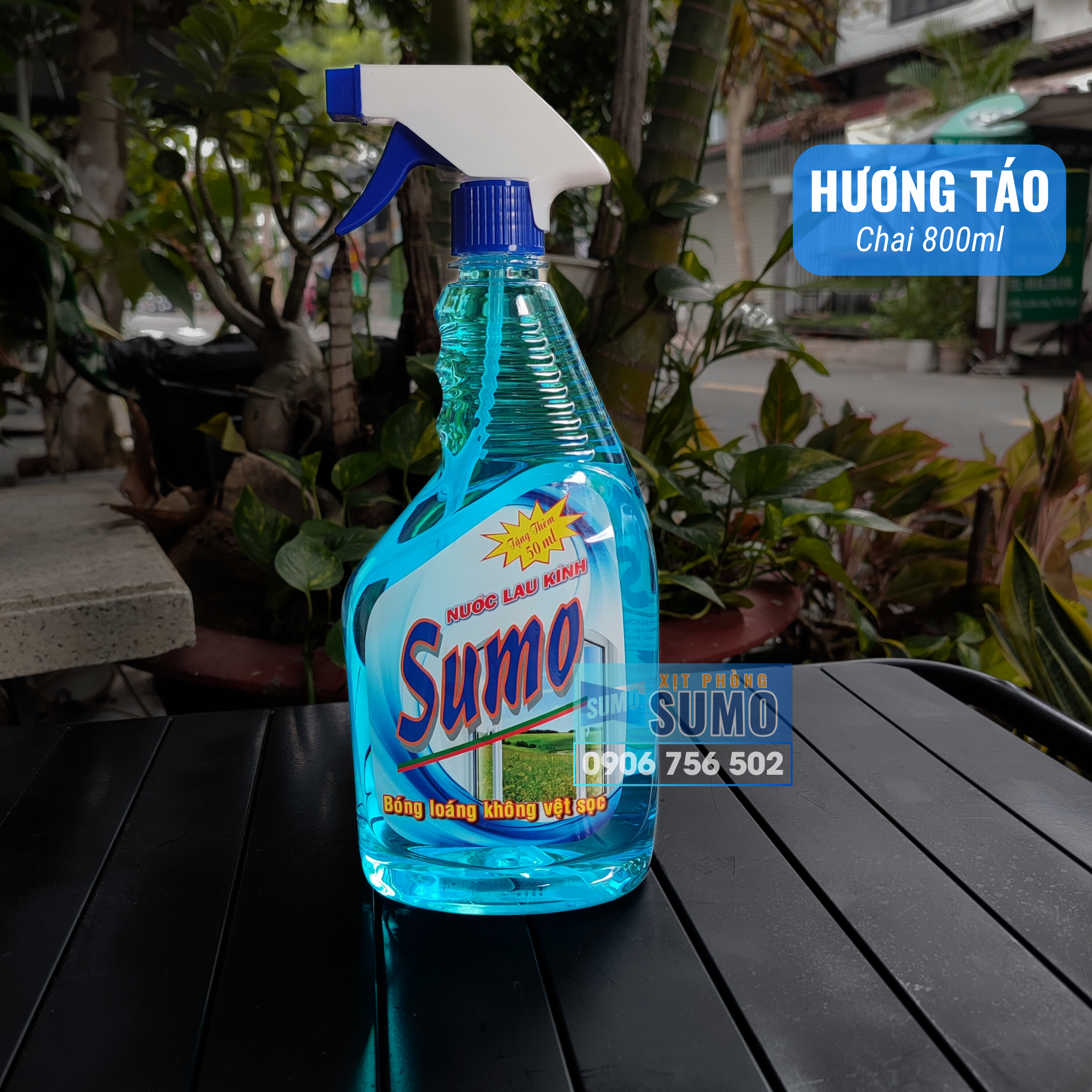 Nước lau kính Sumo 800ml hương táo